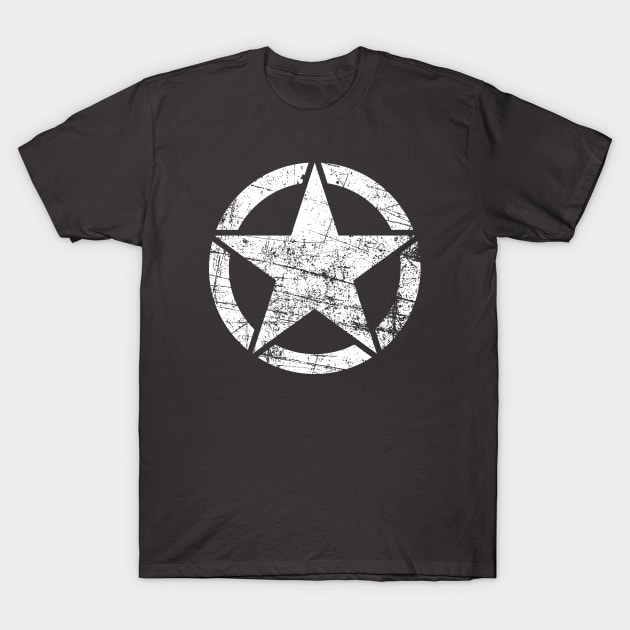 Vintage Army Star • Classic Retro USA Military Distressed Logo T-Shirt by Kushteez